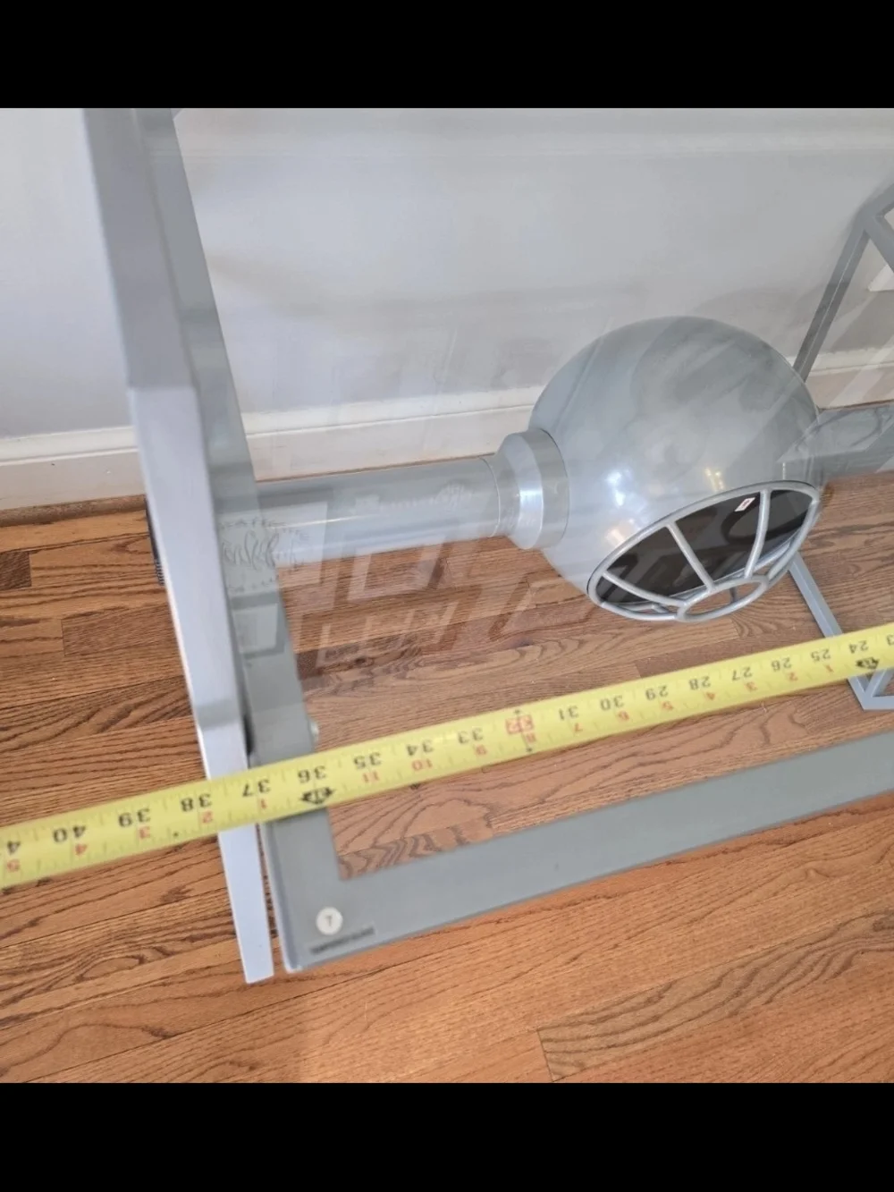 RARE Discontinued Rooms 2 Go Kids Star Wars TIE FIGHTER Gray Desk Metal Glass